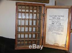 Antique c1880-1895 Display Case Pine/Wood Dye/Spice Organizer Shaker Made
