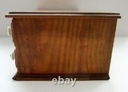 Antique c1900 Crowley's Needles Wood Two Drawer Advertising Display Case/Cabinet