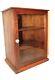 Antique Handmade 3 Shelf Medical Apothecary Wood Display Case Glass Cabinet