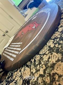 Arkansas Razorback Darren McFadden Game Used ball Autographed Wood Display NFL