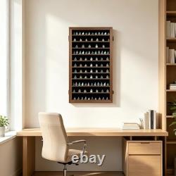 Arrowheads Display Case LARGE Walnut Wood Spear Points Wall Cabinet Shadow Box