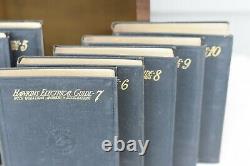 Audels Hawkins Electrical Guide Books 1-10 1917 2nd Edition with Wood Display Case