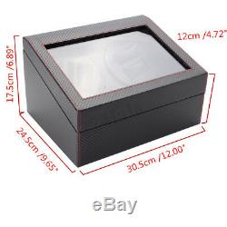 Automatic Rotation 4+6Watch Winder Watches Display Auto Winding Case Storage Box