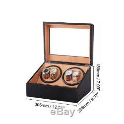 Automatic Rotation 4+6Watch Winder Watches Display Auto Winding Case Storage Box