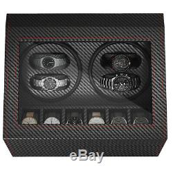 Automatic Rotation 4+6 Watch Winder Storage Case Display Box Leather Case Luxury