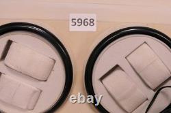 Automatic Rotation 4 Watch Winder 8+8 Cherry Wood Display Case