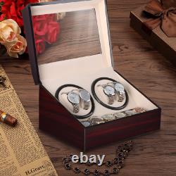 Automatic Watch Winder Quiet Motor Self Winding 10 Watches Storage Display Case