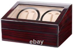 Automatic Watch Winder Quiet Motor Self Winding 10 Watches Storage Display Case