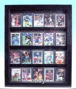 BASEBALL CARD DISPLAY Baseball/ Football Hockey basketball 20 Card display Case