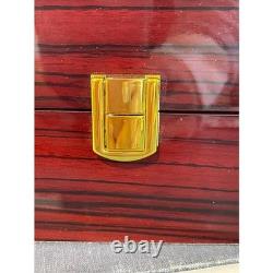 BELVANS Luxury Wooden Watch Box Display Case Storage Gold Clasp BOX ONLY