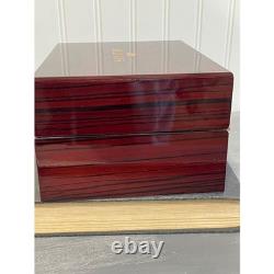 BELVANS Luxury Wooden Watch Box Display Case Storage Gold Clasp BOX ONLY