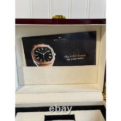 BELVANS Luxury Wooden Watch Box Display Case Storage Gold Clasp BOX ONLY