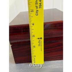 BELVANS Luxury Wooden Watch Box Display Case Storage Gold Clasp BOX ONLY