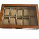 Burl Wood 10 Compartment Watch Display Box/case. Luxury Watches Display