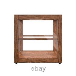 Bakery Display Case 15in Dark Wood Countertop Tempered Glass KoolMore Pastry