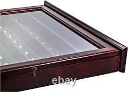 Ball Wood Display Mahogany Golf Case Storage Acrylic Cabinet Wall Rack Holder