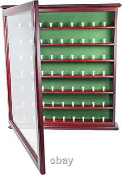 Ball Wood Display Mahogany Golf Case Storage Acrylic Cabinet Wall Rack Holder