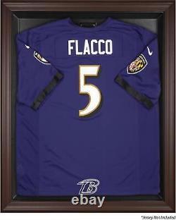 Baltimore Ravens Framed Logo Jersey Display Case-Brown Authentic