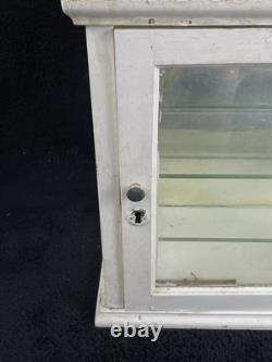 Barber Sterilizer Apothecary Display Case Antiseptic Antique Vtg Wood Glass