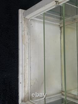 Barber Sterilizer Apothecary Display Case Antiseptic Antique Vtg Wood Glass