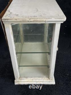 Barber Sterilizer Apothecary Display Case Antiseptic Antique Vtg Wood Glass
