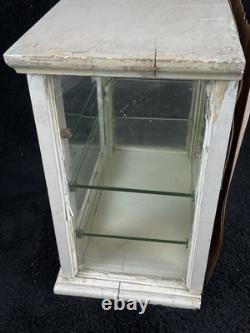 Barber Sterilizer Apothecary Display Case Antiseptic Antique Vtg Wood Glass