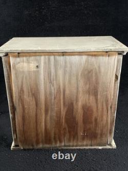 Barber Sterilizer Apothecary Display Case Antiseptic Antique Vtg Wood Glass