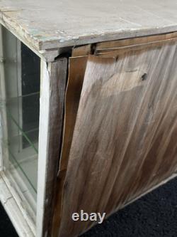 Barber Sterilizer Apothecary Display Case Antiseptic Antique Vtg Wood Glass