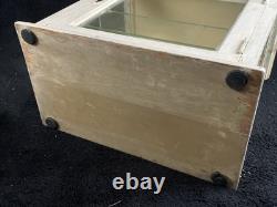 Barber Sterilizer Apothecary Display Case Antiseptic Antique Vtg Wood Glass