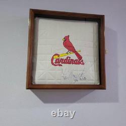 Baseball Base Display Case 18 Full Size Black MLB Plate Holder Wood Box Cabinet