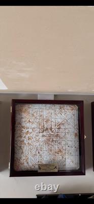 Baseball Base Display Case 3 Pack 18 Full Size Cherry MLB Plate Wood Cabinet