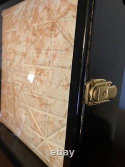 Baseball Base Display Case 3 Pack 18 Full Size Cherry MLB Plate Wood Cabinet