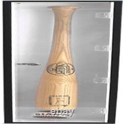Baseball Bat Display Case Wall Mount Holder Cabinet 96% UV Horizontal Wood Frame