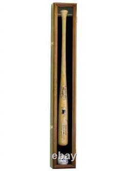 Baseball Bat Display Case Walnut Wood Ball Stick Holder Shadow Box Wall Cabinet