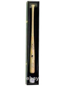 Baseball Bat Display Case Walnut Wood Ball Stick Holder Shadow Box Wall Cabinet