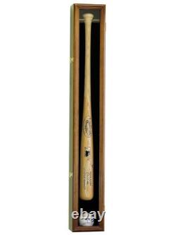 Baseball Bat Display Case Walnut Wood Ball Stick Holder Shadow Box Wall Cabinet