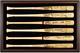 Baseball Bat Display Case With Brown Wood Frame For 6 Bats