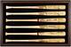 Baseball Bat Display Case With Brown Wood Frame For 6 Bats-fanatics