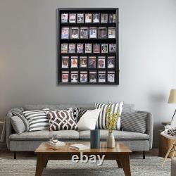 Baseball Card Display Case Lockable Collector Frame^