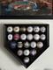 Baseball Display Case 21+ Black Wood Mlb Autograph Ball Rack Holder Wall Cabinet