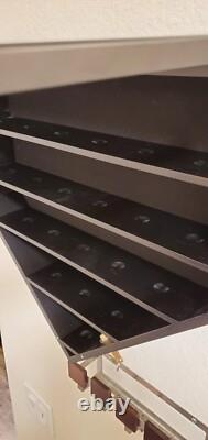 Baseball Display Case 21+ Black Wood MLB Autograph Ball Rack Holder Wall Cabinet
