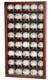 Baseball Display Case 40 Acrylic Cubes Box Cherry Wood Ball Holder Wall Cabinet