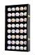Baseball Display Case 40 Black Wood Ball Holder Wall Rack Cabinet Shelf Cabinet