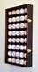 Baseball Display Case 40 Cherry Wood Ball Holder Wall Rack Cabinet Shelf Cabinet