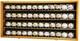 Baseball Display Case 48 Acrylic Cubes Box Oak Wood Ball Rack Wall Frame Cabinet