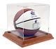 Basketball / Soccer Ball Display Case With Wood Base Honey