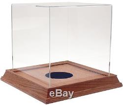 Basketball / Soccer Ball Display Case with Wood Base Honey