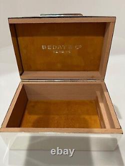 Bedat Geneve Silver Plated Brown Wood Display Watch Gift Box & Pillow