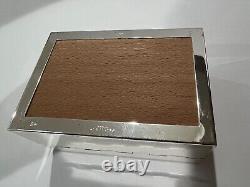 Bedat Geneve Silver Plated Brown Wood Display Watch Gift Box & Pillow