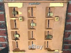 Belt Buckle Display Case Holds 12 Wood Look 1978 Bergamot Brass Works Vintage